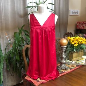 Women’s red satin gown